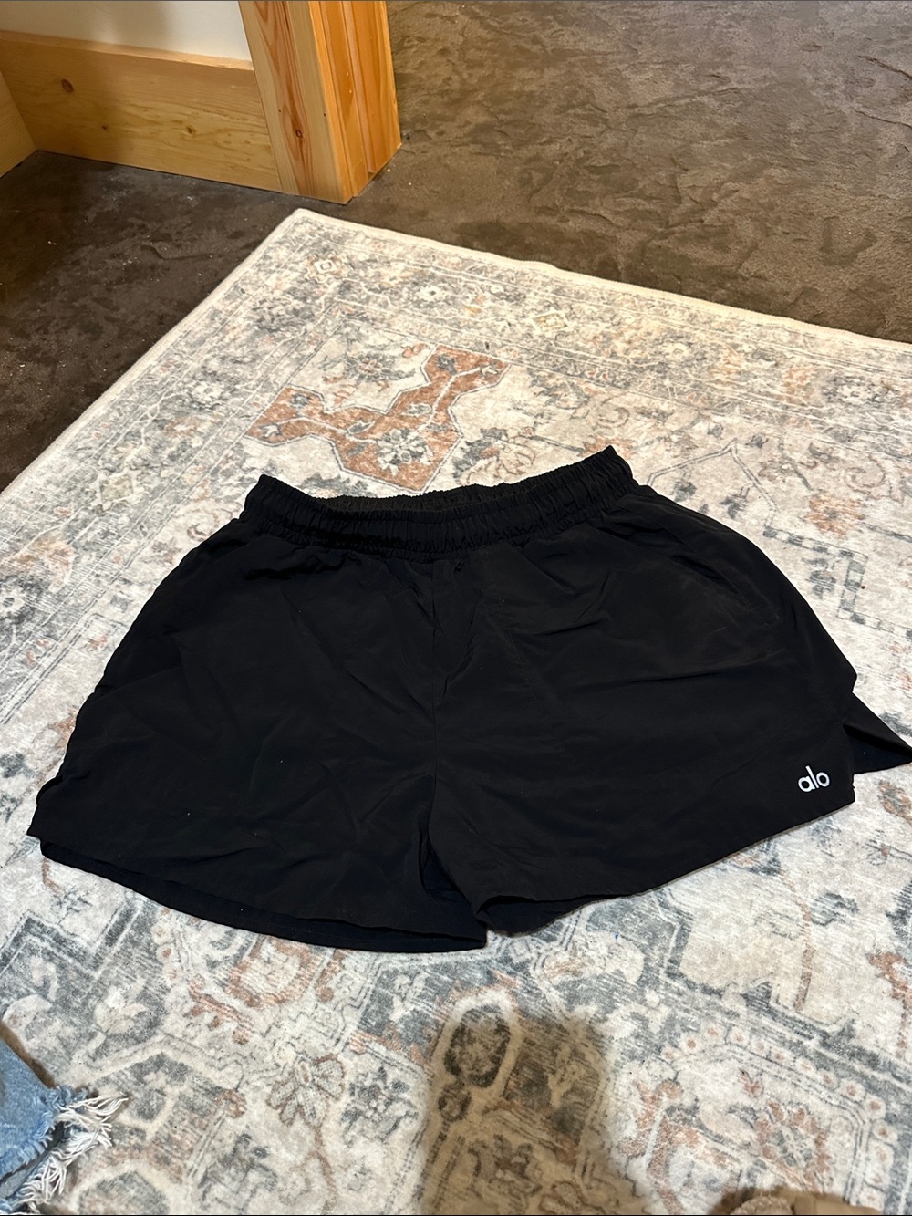 ALO Yoga Women's Black Athletic Shorts - Elastic Waistband